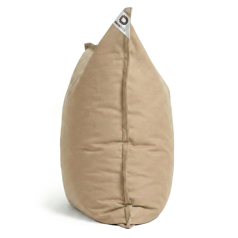 Funda de Puf Gigante XXL 180x140 Beige, tejido de poliéster