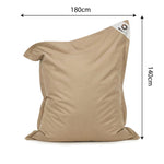 Funda de Puf Flotante XXL 180x140 Beige - (Funda para Rellenar - Spécial Piscina)
