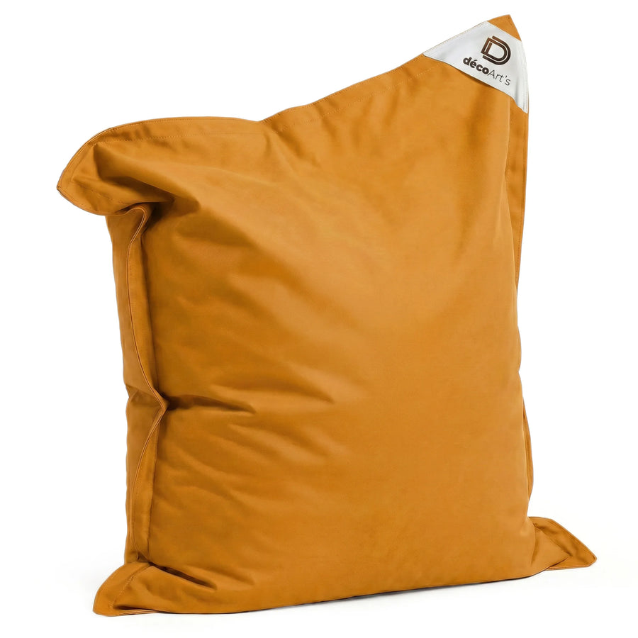 Puf Gigante XXL 180x140 Amarillo Miel, tejido de poliéster