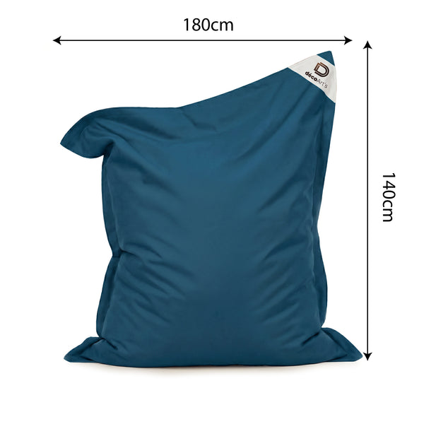 Funda de Puf Flotante XXL 180x140 Azul Petróleo - (Funda para Rellenar - Spécial Piscina)