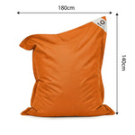 Housse de Pouf Flottant XXL 180x140 Orange - (Housse Seule à Garnir - Spécial Piscine)
