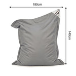 Puf Gigante Flotante 180x140 Gris Guijarro - Piscina & XXL (Perlas)