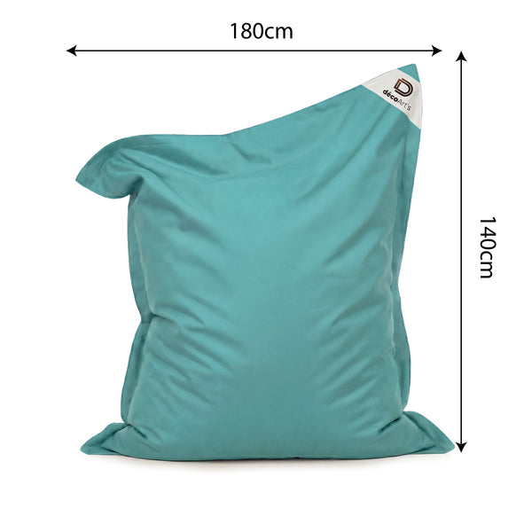 Housse de Pouf Flottant XXL 180x140 Bleu Caraïbes - (Housse Seule à Garnir - Spécial Piscine)