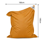 Pouf Géant Flottant 180x140 Jaune Miel - Piscine & XXL (Billes)