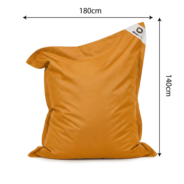 Housse de Pouf Flottant XXL 180x140 Jaune Miel - (Housse Seule à Garnir - Spécial Piscine)