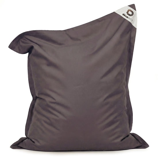 Pouf gris carbone 180x140 cm en situation extérieure