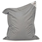 Pouf gris galet 180x140 cm en situation extérieure