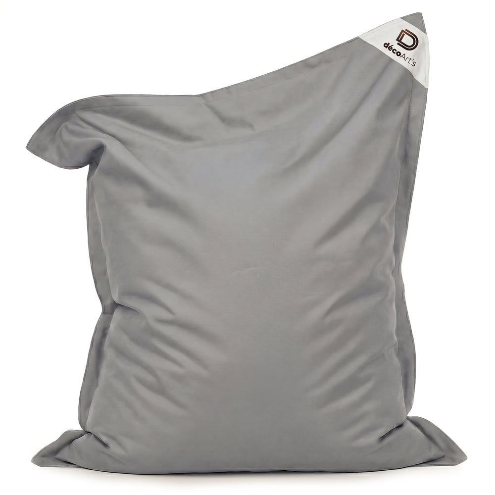 Funda de Puf Gigante XXL 180x140 Gris Guijarro, tejido anti-UV e hidrófugo