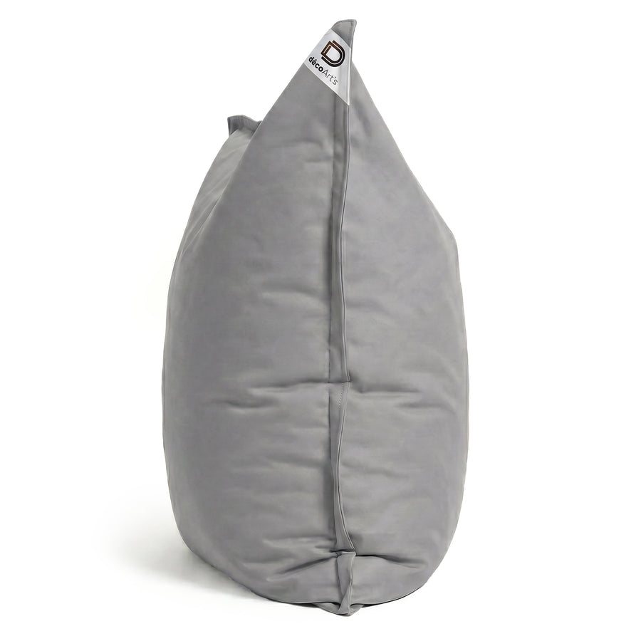 Funda de Puf Gigante XXL 180x140 Gris Guijarro, relleno de bolitas de poliestireno