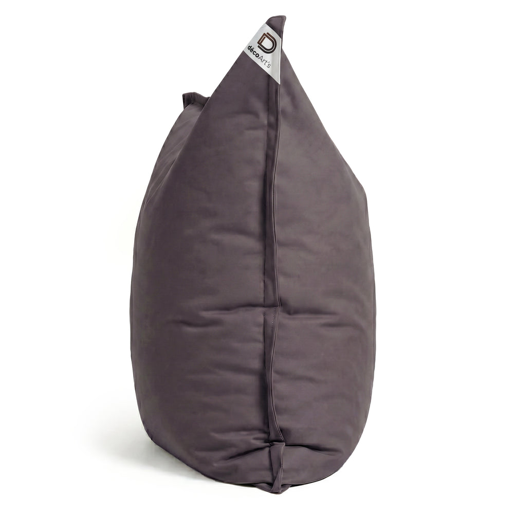 Funda de Puf Gigante XXL 180x140 Gris Carbón, tejido de poliéster