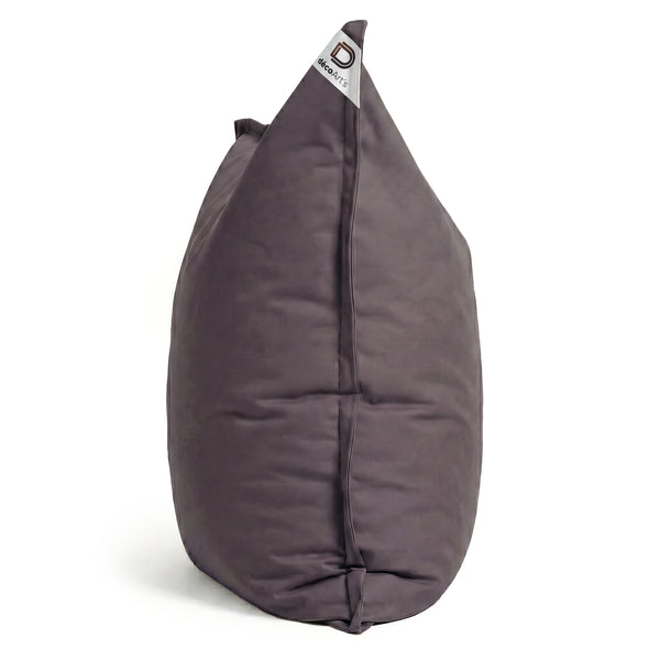 Housse de Pouf Géant XXL 180x140 Gris Carbone - vue latérale