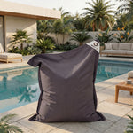 Zip déhoussable pouf gris carbone