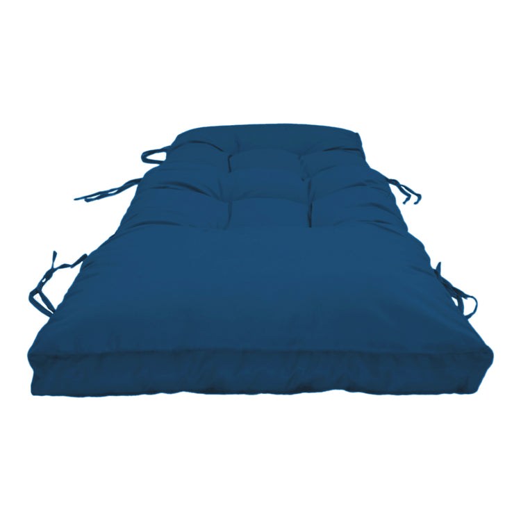 Coussin bain de soleil 185 x55cm Bleu pétrole - Deco-arts.fr
