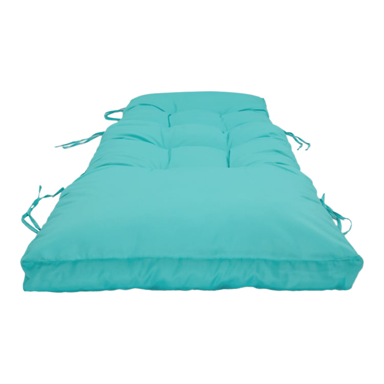 Coussin bain de soleil 185 x55cm Bleu caraïbes - Deco-arts.fr