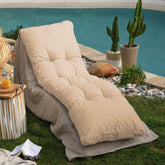 Coussin bain de soleil 185 x55cm Beige clair - Deco-arts.fr