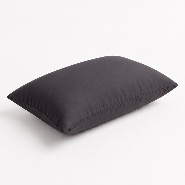 Lot de 2 Coussins d'Appoint 60x35 Gris Carbone - Déco Jardin & Déhoussable