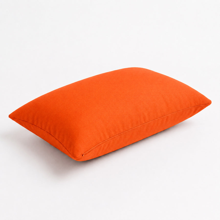Lote de 2 Cojines Auxiliares 60x35 Naranja, tejido de poliéster