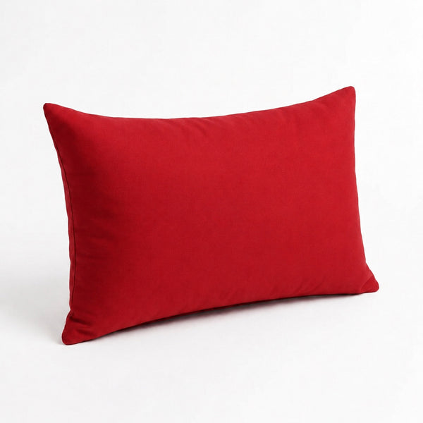 Lot de 2 Coussins d'Appoint 60x35 Rouge - Déco Jardin & Déhoussable