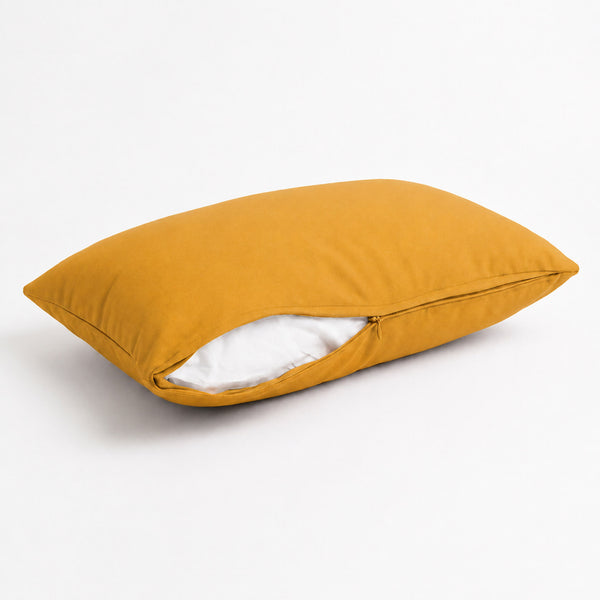 Lot de 2 Coussins d'Appoint 60x35 Jaune - Déco Jardin & Déhoussable