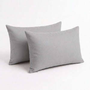 Lote de 2 Cojines Auxiliares 60x35 Gris Guijarro - Decoración de Jardín & Con Funda Extraíble