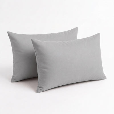 Lote de 2 Cojines Auxiliares 60x35 Gris Guijarro - Decoración de Jardín & Con Funda Extraíble