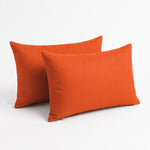 Lote de 2 Cojines Auxiliares 60x35 Naranja - Decoración de Jardín & Con Funda Extraíble