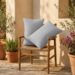 Lote de 2 Cojines Auxiliares 60x35 Gris Guijarro - Decoración de Jardín & Con Funda Extraíble