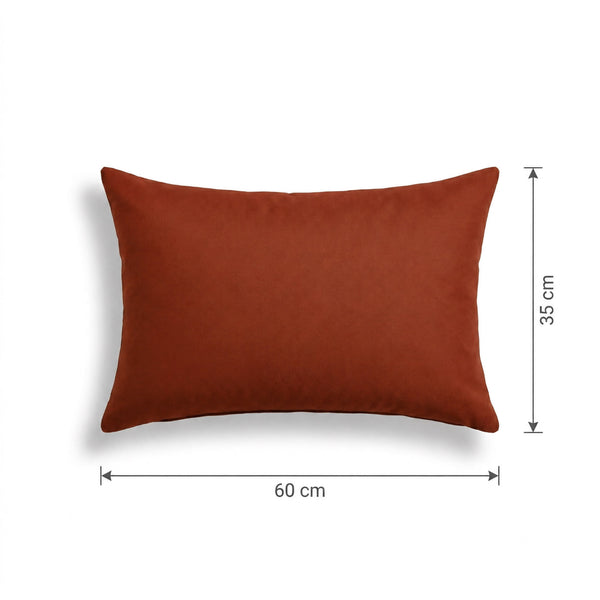 Lot de 2 Coussins d'Appoint 60x35 Terracotta - Déco Jardin & Déhoussable