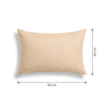 Lote de 2 Cojines Auxiliares 60x35 Beige - Decoración de Jardín & Con Funda Extraíble