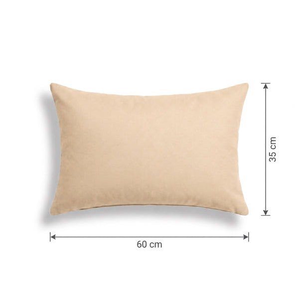 Lote de 2 Cojines Auxiliares 60x35 Beige - Decoración de Jardín & Con Funda Extraíble