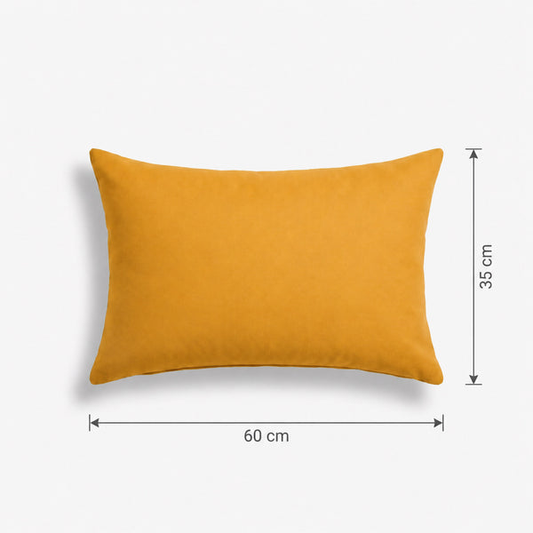 Lot de 2 Coussins d'Appoint 60x35 Jaune - Déco Jardin & Déhoussable