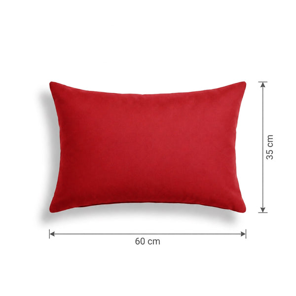 Lot de 2 Coussins d'Appoint 60x35 Rouge - Déco Jardin & Déhoussable