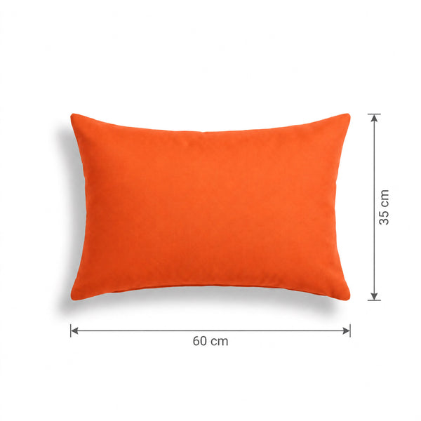 Lot de 2 Coussins d'Appoint 60x35 Orange - Déco Jardin & Déhoussable