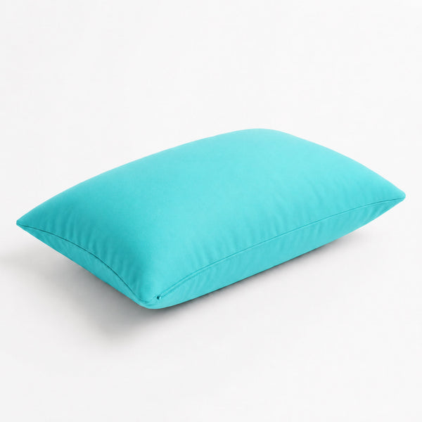 Lot de 2 Coussins d'Appoint 60x35 Bleu Caraïbes - Déco Jardin & Déhoussable