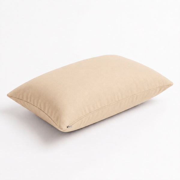 Lote de 2 Cojines Auxiliares 60x35 Beige - Decoración de Jardín & Con Funda Extraíble