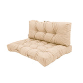 Lot coussins extérieur pour palette beige 120x80 Imperméables Anti-UV DECOARTS - Deco-arts.fr