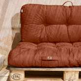 Lot coussins extérieur pour palette terracotta 120x80 Imperméables Anti-UV DECOARTS - Deco-arts.fr