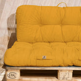 Lot coussins extérieur pour palette jaune miel 120x80 Imperméables Anti-UV DECOARTS - Deco-arts.fr