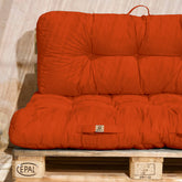 Lot coussins extérieur pour palette orange 120x80 Imperméables Anti-UV DECOARTS - Deco-arts.fr