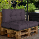 Lot coussins extérieur pour palette gris carbone 120x80 Imperméables Anti-UV DECOARTS - Deco-arts.fr