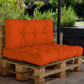 Lot coussins extérieur pour palette orange 120x80 Imperméables Anti-UV DECOARTS - Deco-arts.fr
