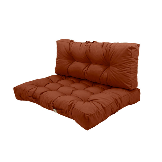 Lot coussins extérieur pour palette terracotta 120x80 Imperméables Anti-UV DECOARTS - Deco-arts.fr