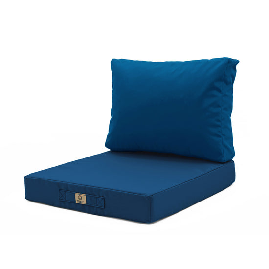 Coussins pour salon de jardin déhoussable 60x70cm Bleu pétrole - Deco-arts.fr