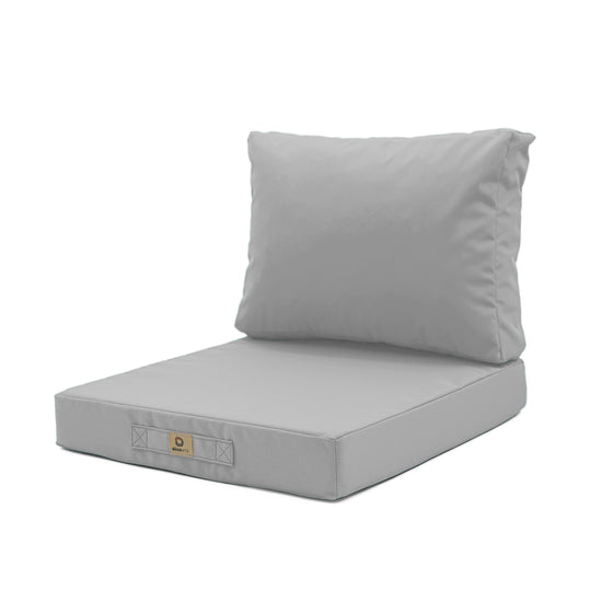 Coussins pour salon de jardin déhoussable 60x70cm Gris galet - Deco-arts.fr