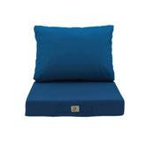 Coussins pour salon de jardin déhoussable 60x70cm Bleu pétrole - Deco-arts.fr
