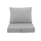 Coussins pour salon de jardin déhoussable 60x70cm Gris galet - Deco-arts.fr