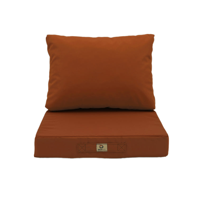 Coussins pour salon de jardin déhoussable 60x70cm Terracotta - Deco-arts.fr