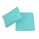 Coussins pour fauteuils et canapés Déco Arts, ensemble bleu Caraïbes 60x70 cm, déhoussables et anti-UV, assise et dossier.