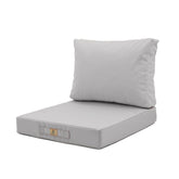 Coussins pour salon de jardin déhoussable 60x60cm Gris galet - Deco-arts.fr