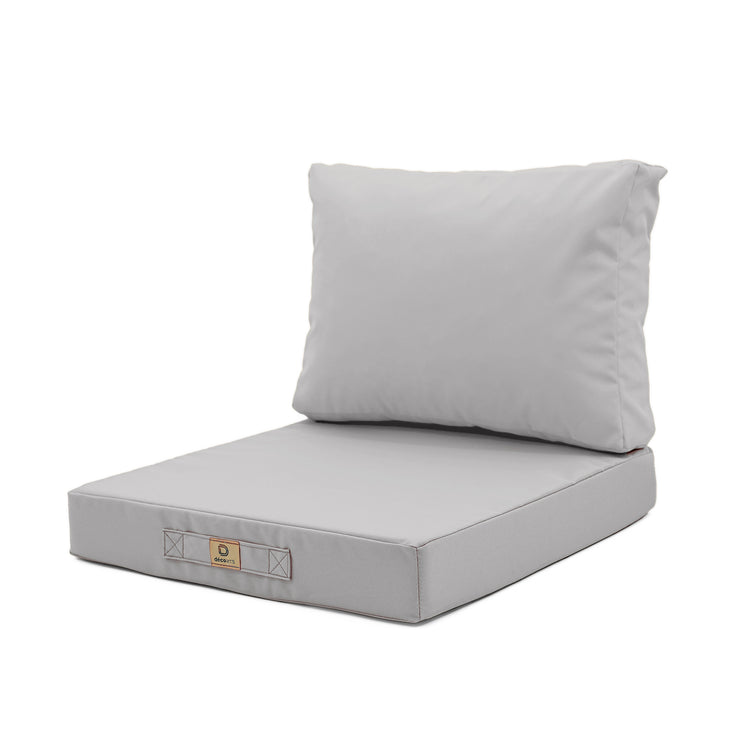 Coussins pour salon de jardin déhoussable 60x60cm Gris galet - Deco-arts.fr